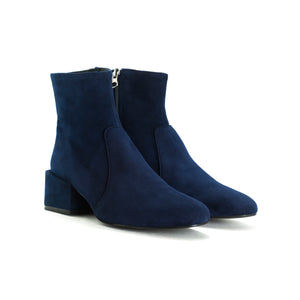 navy suede ankle boots