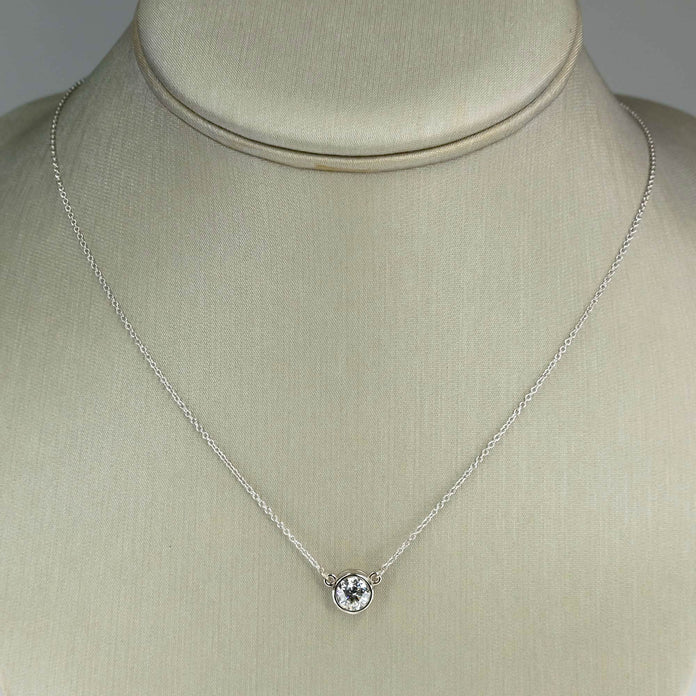 Misty Droplet Diamond Solitaire Pendant Necklace - Rock & Divine | New York  City