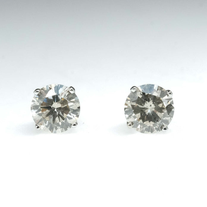 Diamond Earrings 1/2 ct tw Round-cut 14K White Gold (I/I2) | Kay