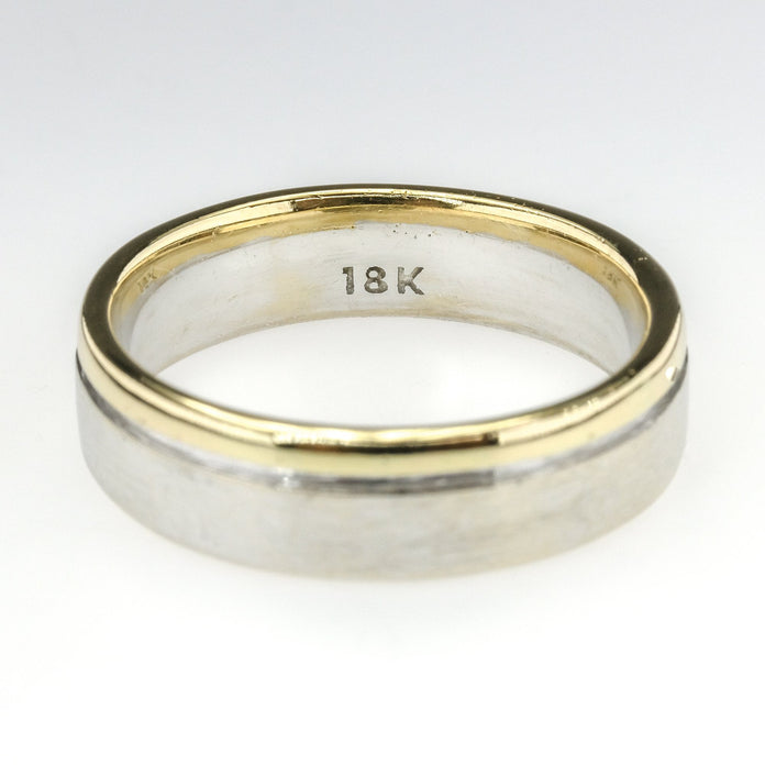 14K Yellow Gold Men's 4.1mm Wide Comfort Fit Wedding Band Ring Size 10