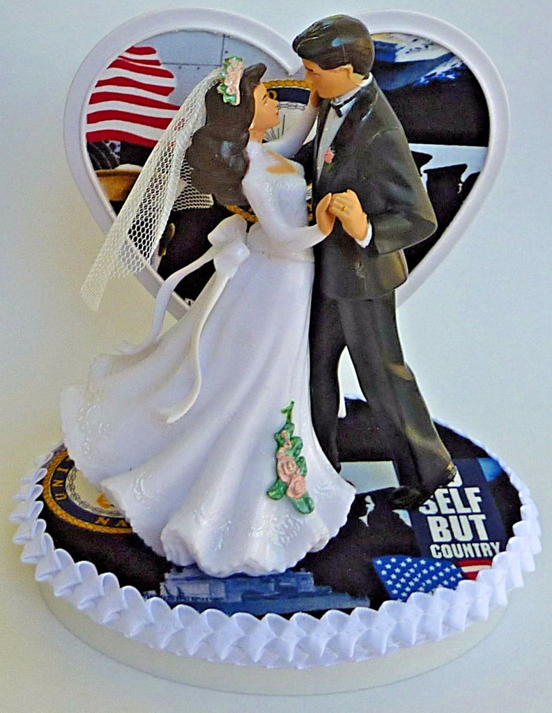 Wedding Cake Topper U S Navy Themed Military Couple Dancing Usn Funweddingthings Com