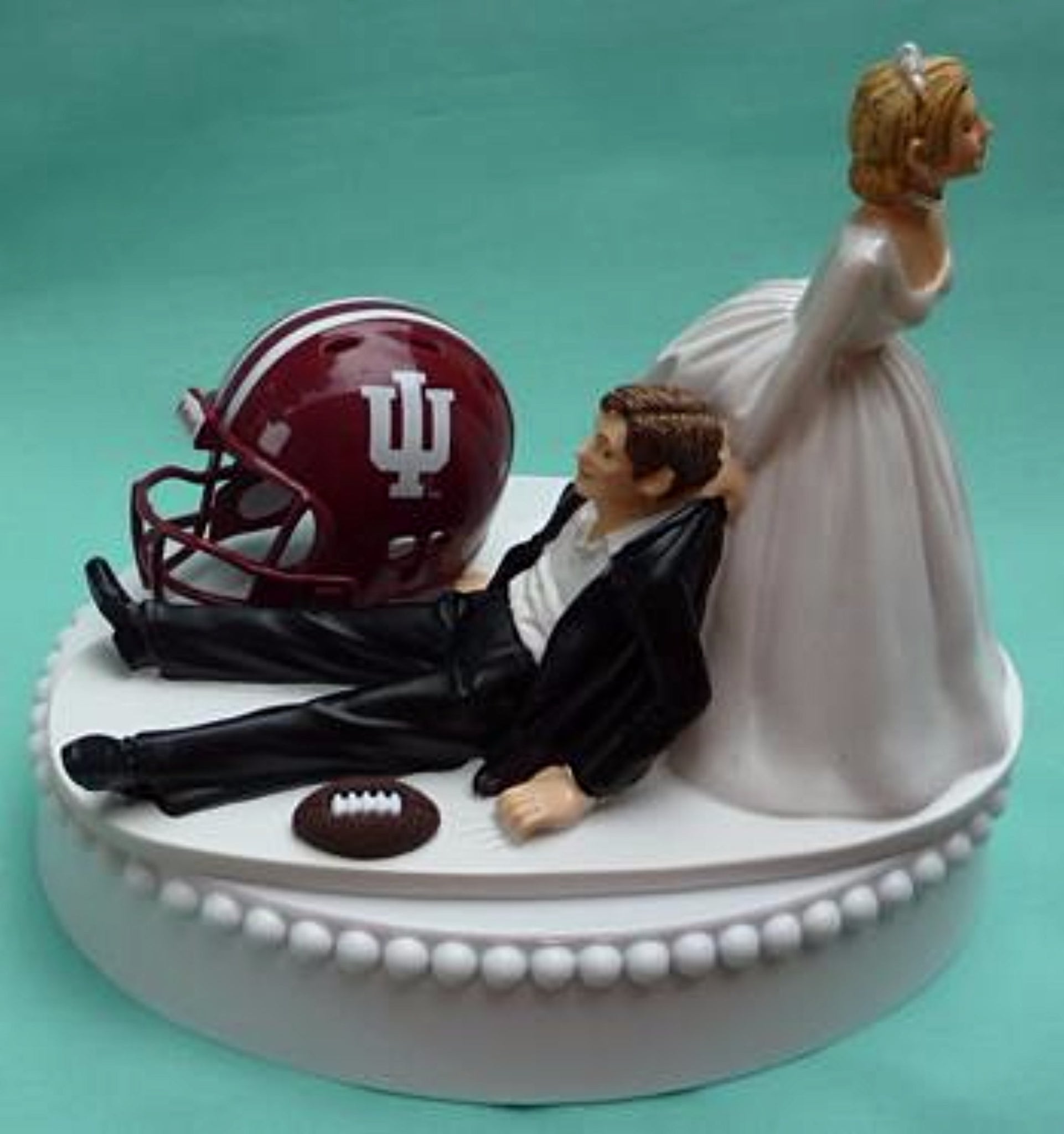 Wedding Cake Topper Indiana University Hoosiers Football Themed