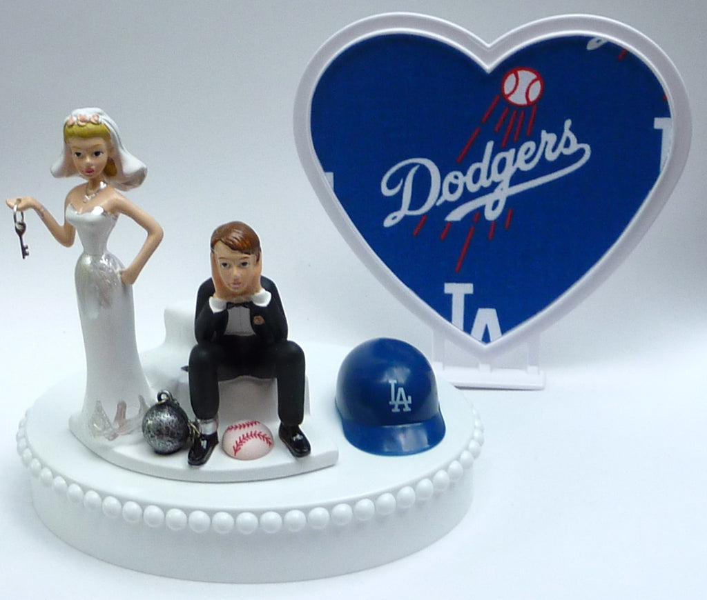  Wedding  Cake  Topper  Los  Angeles  Dodgers Baseball Themed 