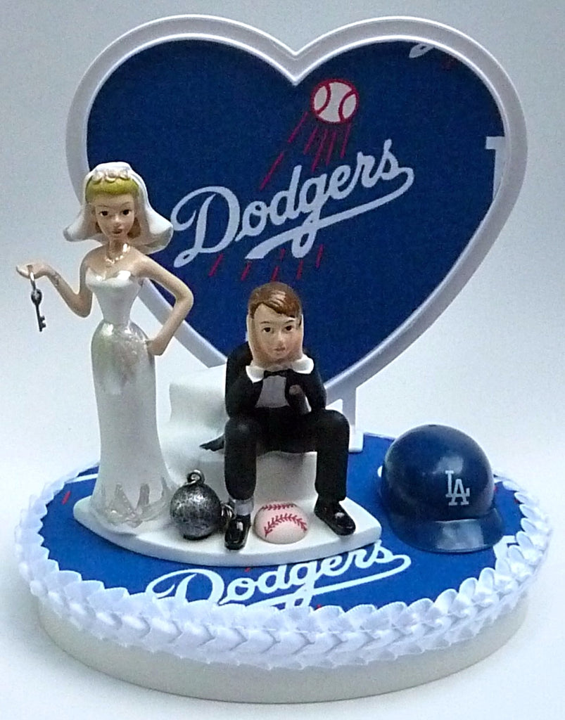  Wedding  Cake  Topper  Los  Angeles  Dodgers Baseball Themed 