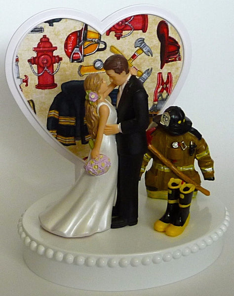  Wedding  Cake  Topper  Fire Department Firefighter  Fireman  