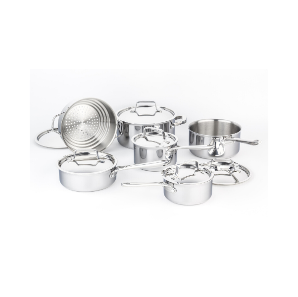 PADERNO Classic Cookware Set, Non-Stick, PFOA-Free, Oven Safe, Champagne  Bronze, 12-pc