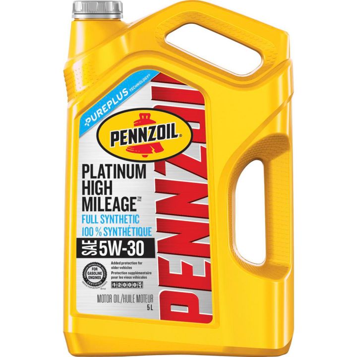 550049556 Pennzoil 5W30 Platinum Synthetic High Mileage Motor Oil, 5-L .