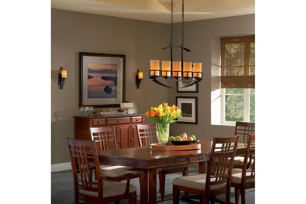 mission style dining room chandelier