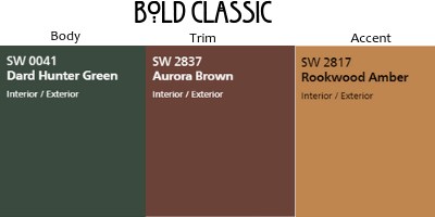 Bold Classic Craftsman Exterior Color Scheme