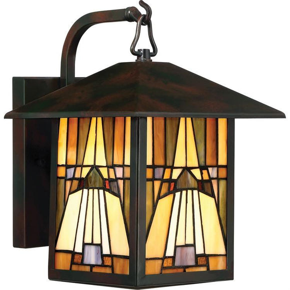 Quoizel Tiffany Mission Style Exterior Inglenook Exterior Sconce 9in