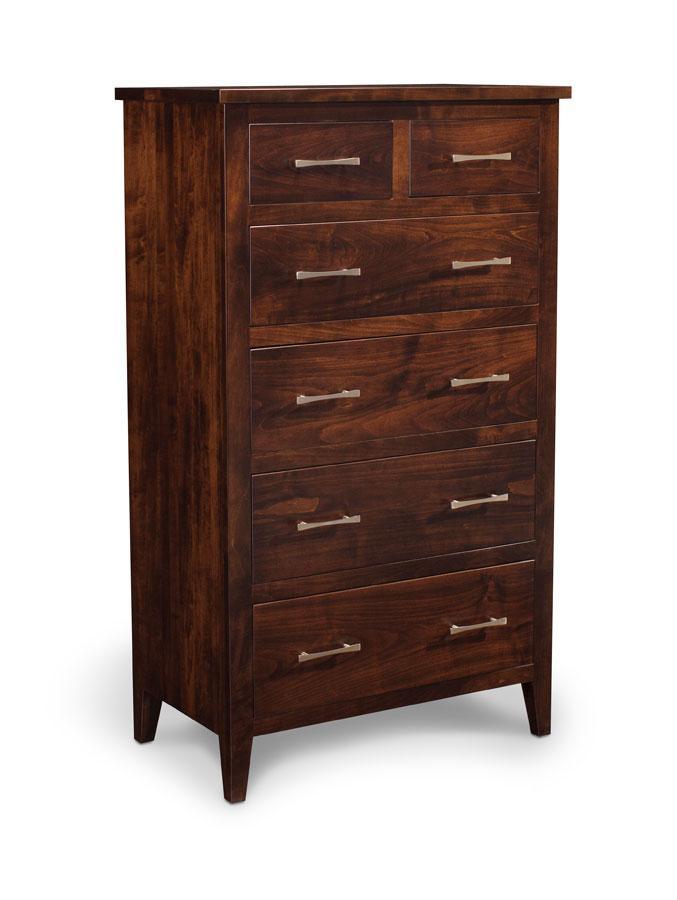 Crawford 6-Drawer Chest in your choice of wood and finish – Modern Bungalow