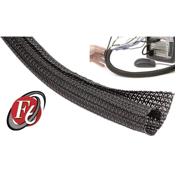 1/4 Inch F6 Braided Sleeving 10FT - Black