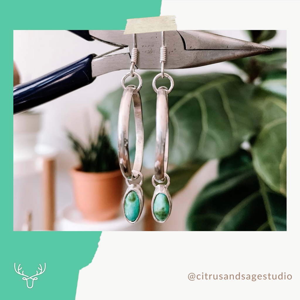 Sonoran Gold Hoop Earrings by @citrusandsagestudio