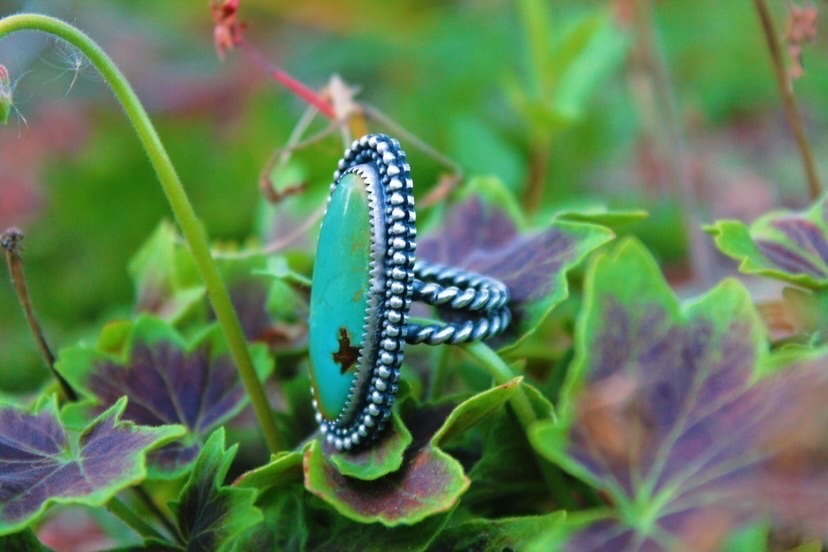 Turquoise Ring by Clare McGreal of @theirishsilversmith on Instagram