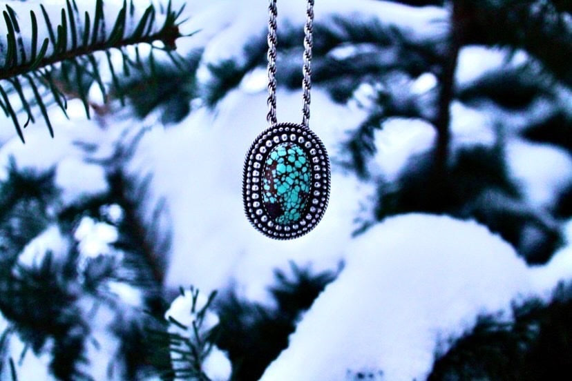 Turquoise Necklace by Clare McGreal of @theirishsilversmith on Instagram
