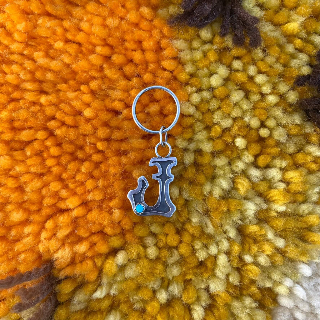 Turquoise Keychain by @gappedtoothsilver on Instagram