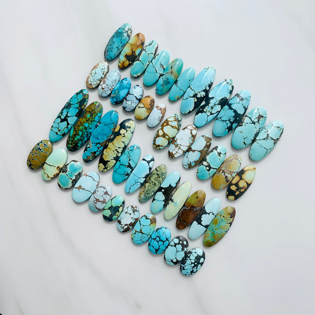 Turquoise cabcohons with matrix