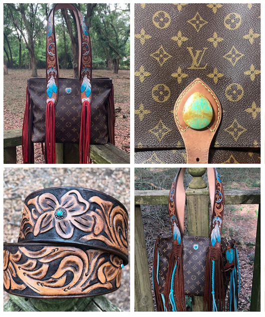 Custom Leather Creations by Venus and Tom of @CowCarvers on Instagram