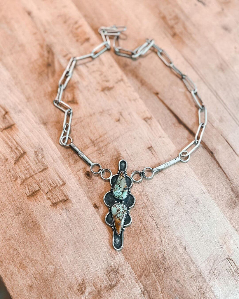 Made with Moose Double stone Turquoise necklace by @wildfloweratheart_