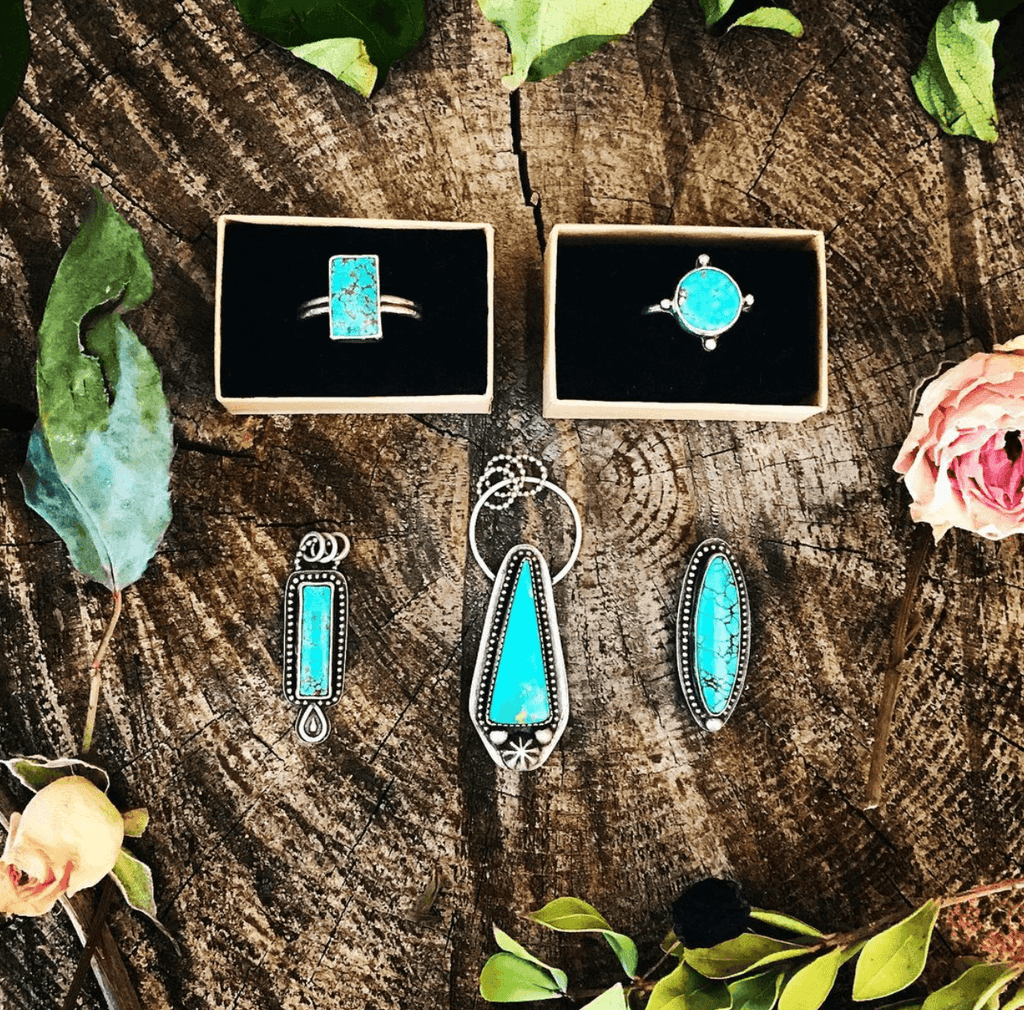 Turquoise jewelry by Christie Noel of @wai.side.blues on Instagram