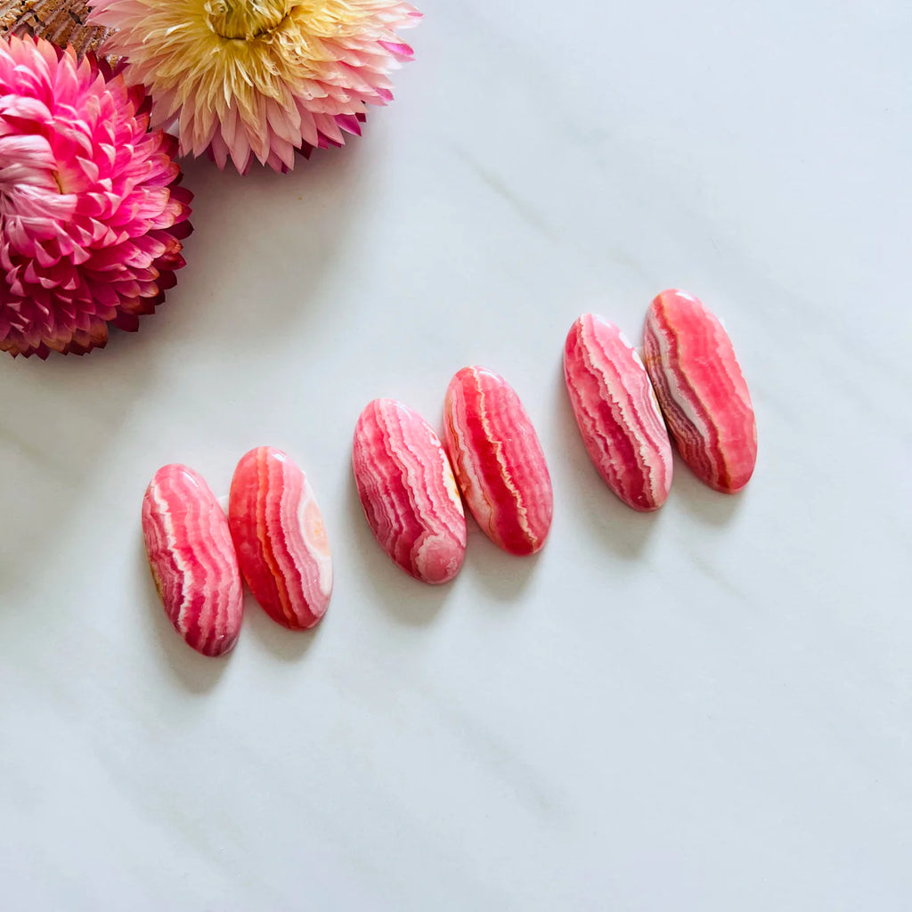 Rhodochrosite cabochons 