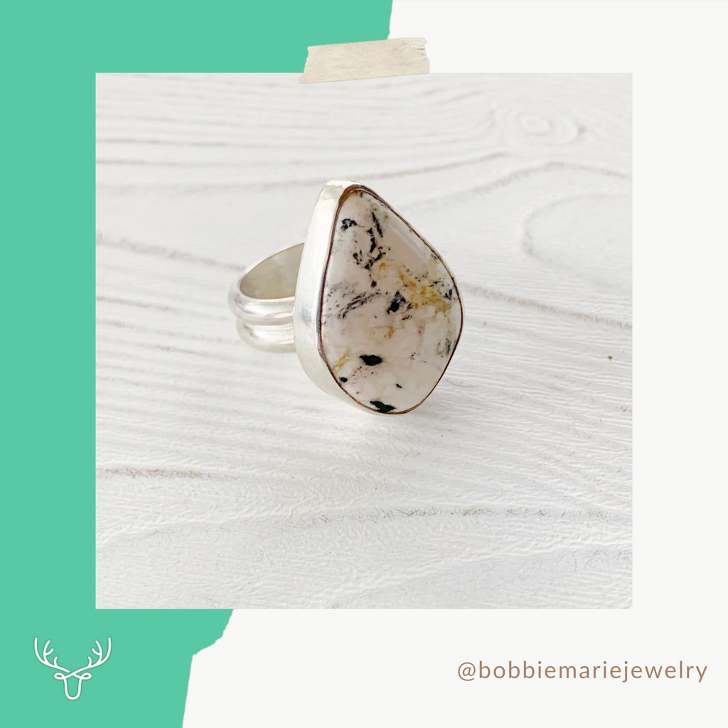 White Buffalo Ring by @bobbiemariejewelry