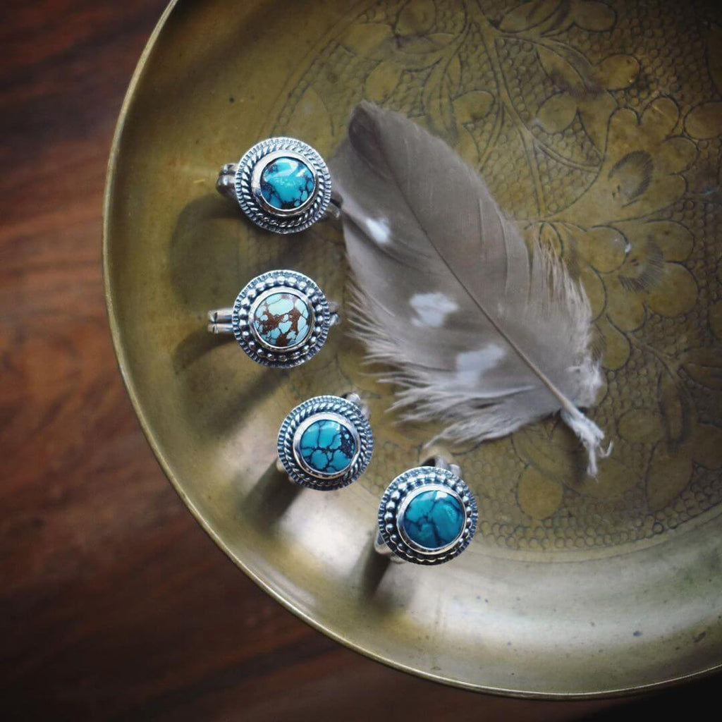 Turquoise rings by @danahoffwireddesign on Instagram