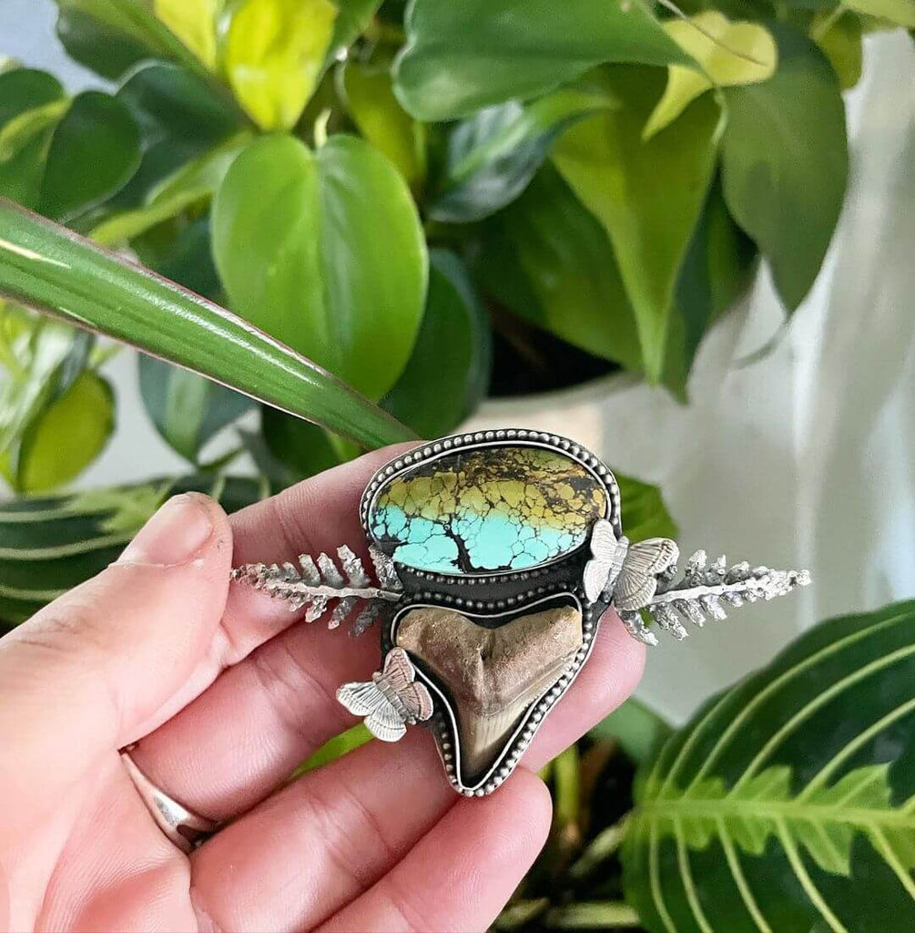 Handmade Turquoise Cuff by Jewelry Artist Rachel of @grooovyforest on Instagram