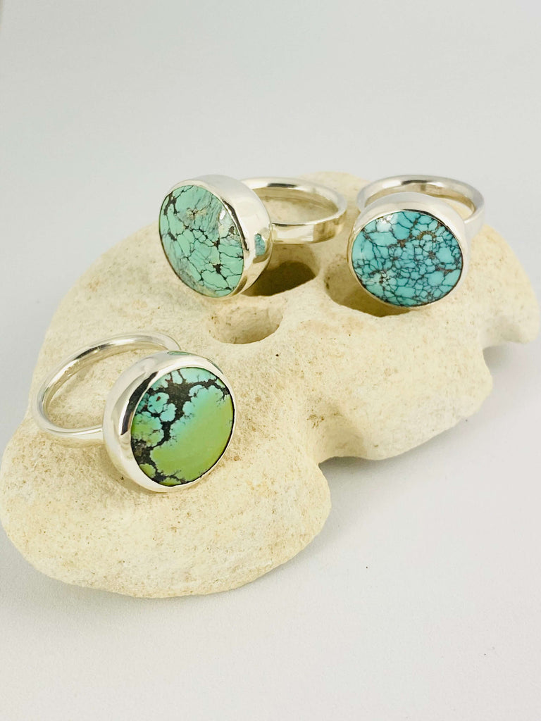Turquoise Rings by Karen Faulkner Dunkley of @kfdjewellery on Instagram