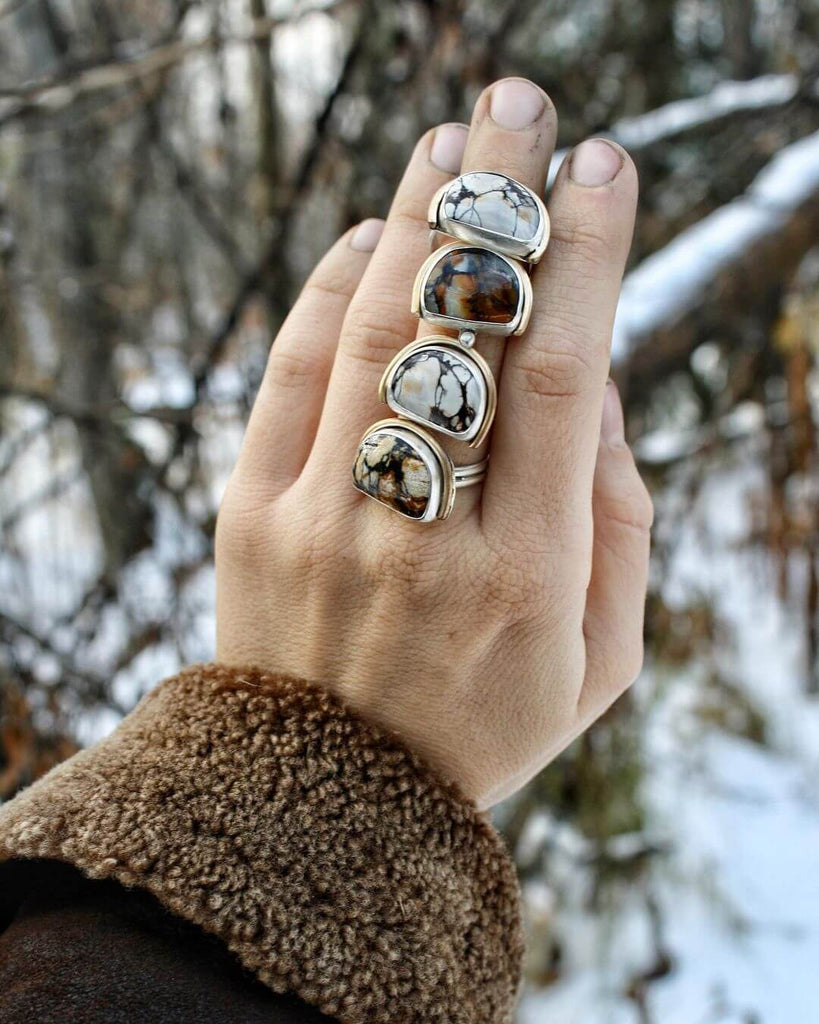 Purple Lavender Variscite Rings by @linneaboreal