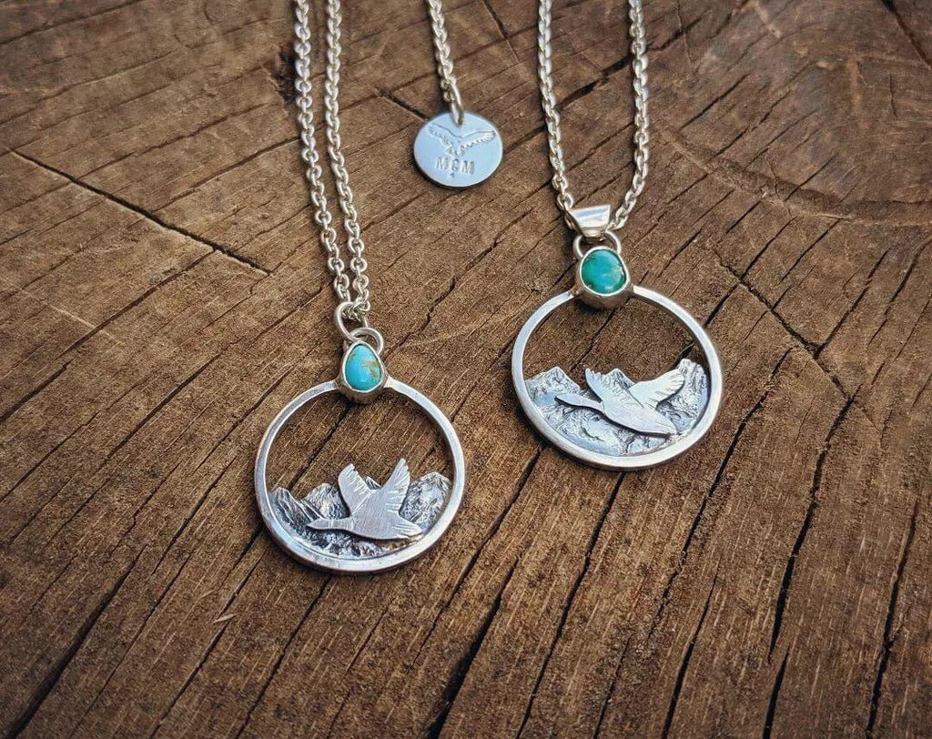 turquoise necklace by @megan.carys.metalworks on Instagram