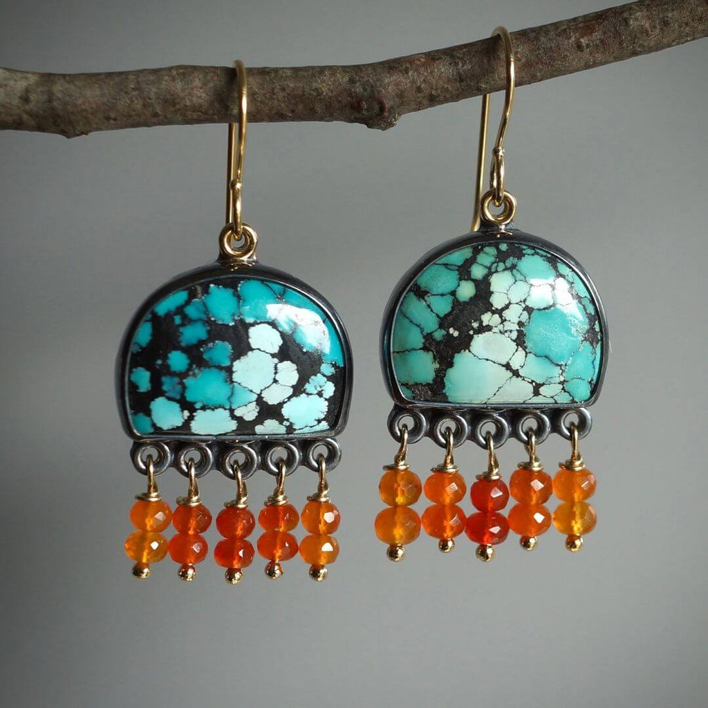 metalsmithedbyolga turquoise earrings