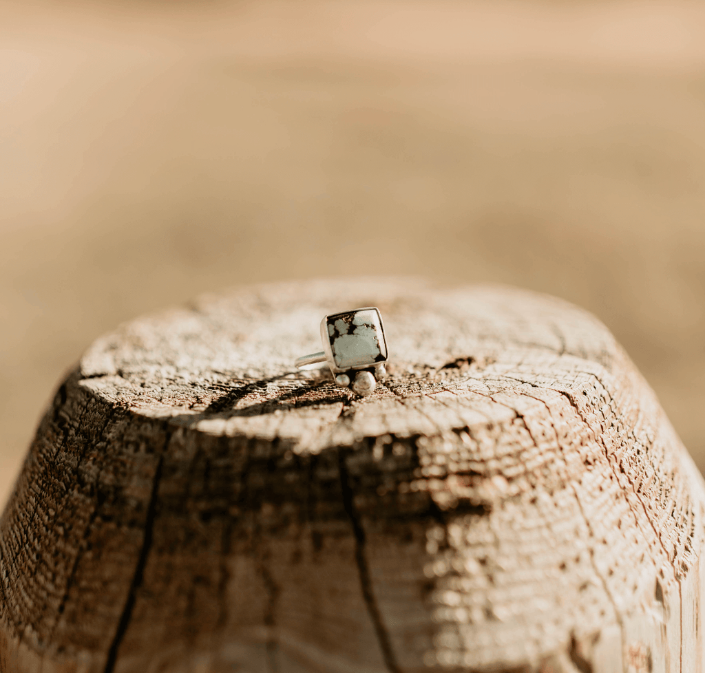 Sand Hill Turquoise Ring by Brenna Wade of @mountainbsilver on Instagram