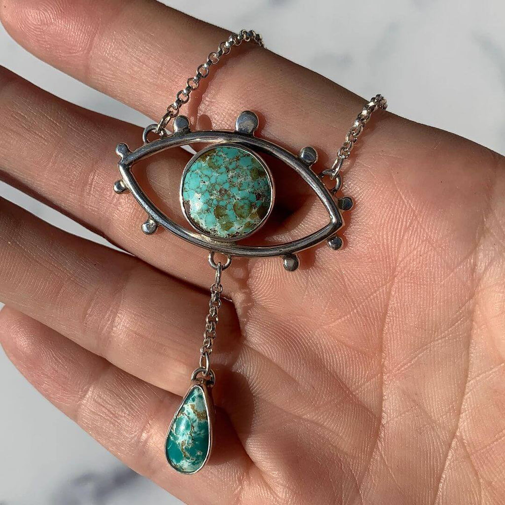 Turquoise Necklace by @niko.beth.jewelry on Instagram