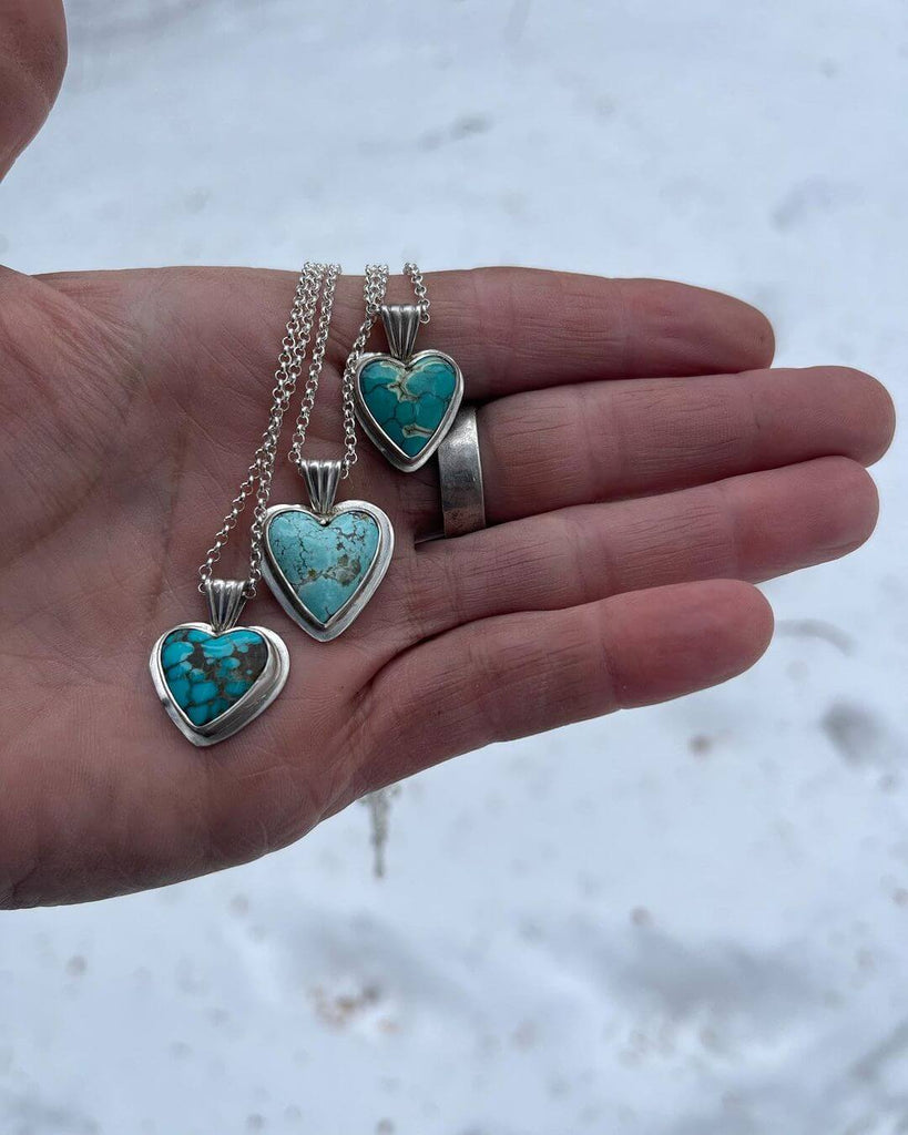 rangeoflightstudio heart-shaped turquoise necklaces