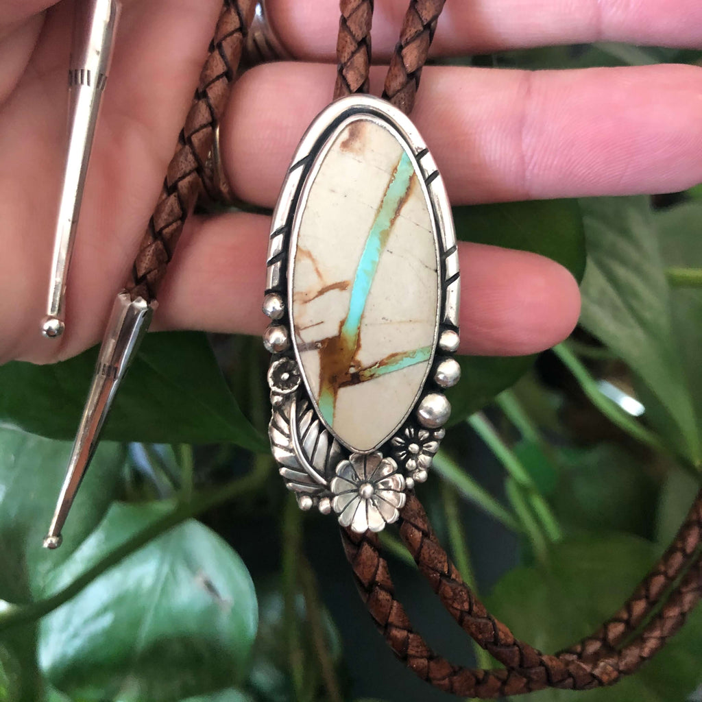 Turquoise bolo by Lauryn Volker of @rio_rose_jewelry on Instagram