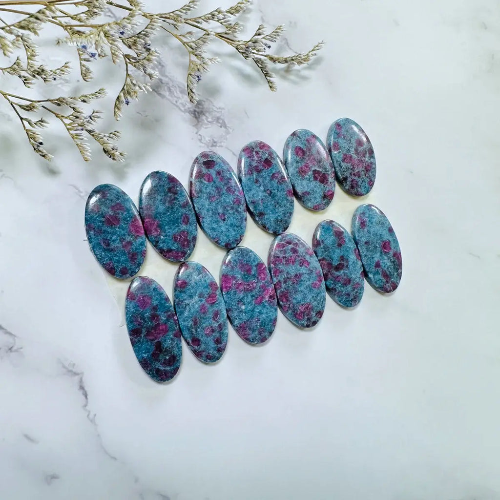 Ruby in Kyanite stones for jewelry making