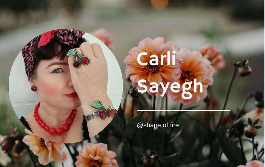 Jewelry Artist Carli Sayegh of @shape.of.fire on Instagram