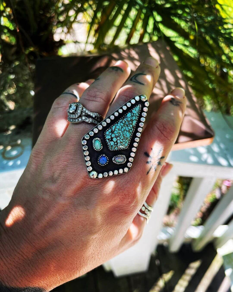Turquoise ring by @silverandpine on Instagram