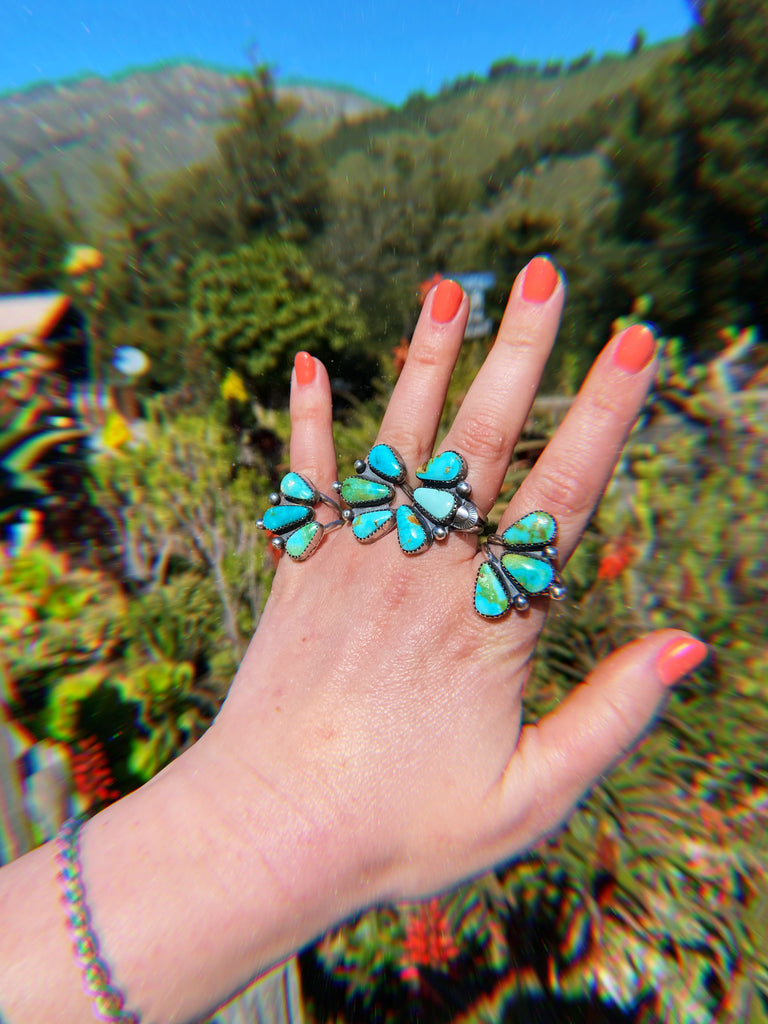 Turquoise Rings by Jewelry Artist Claire Haupt of @silvermazzy on Instagram