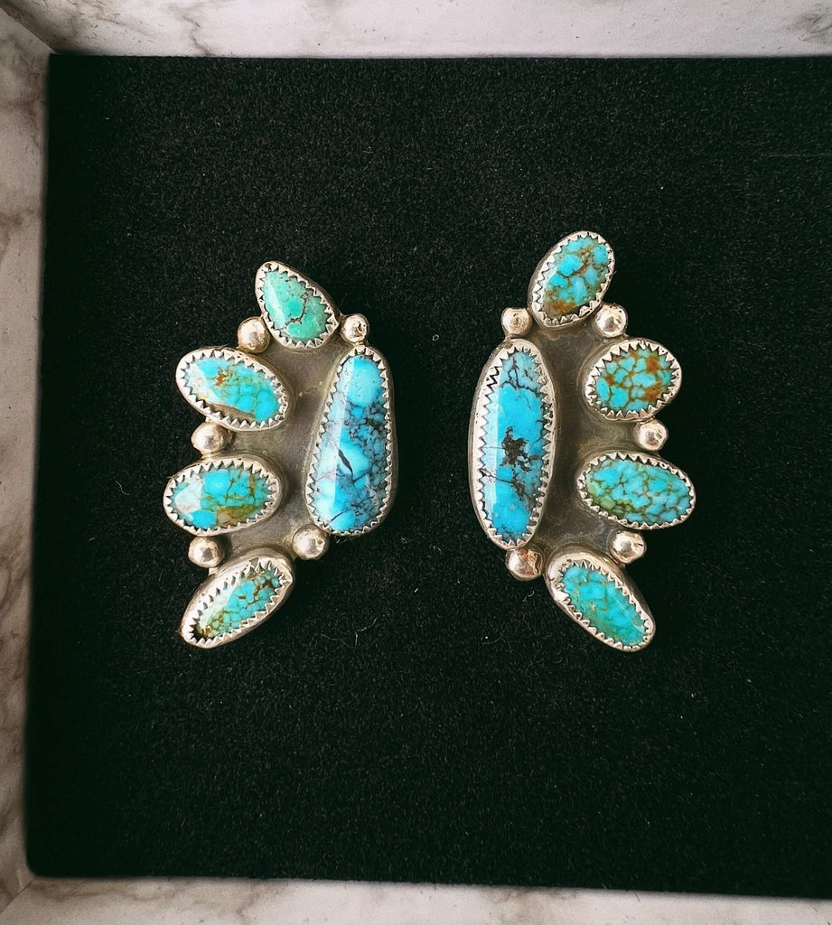 Turquoise Earrings by Nikki Einfalt of @smalltown.silver on Instagram