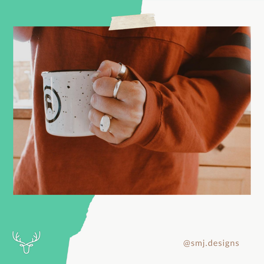 White Buffalo Ring by @smj.designs