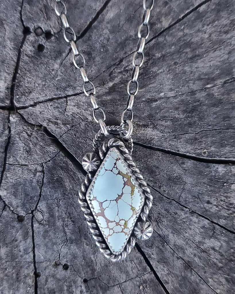 sand hill turquoise necklace by @tb.ranchsilver on Instagram
