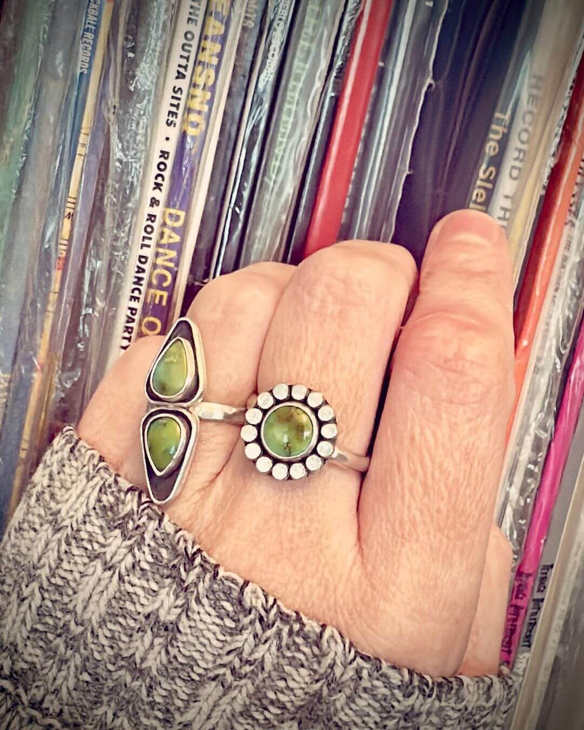 Turquoise rings by @thesilverreed on Instagram