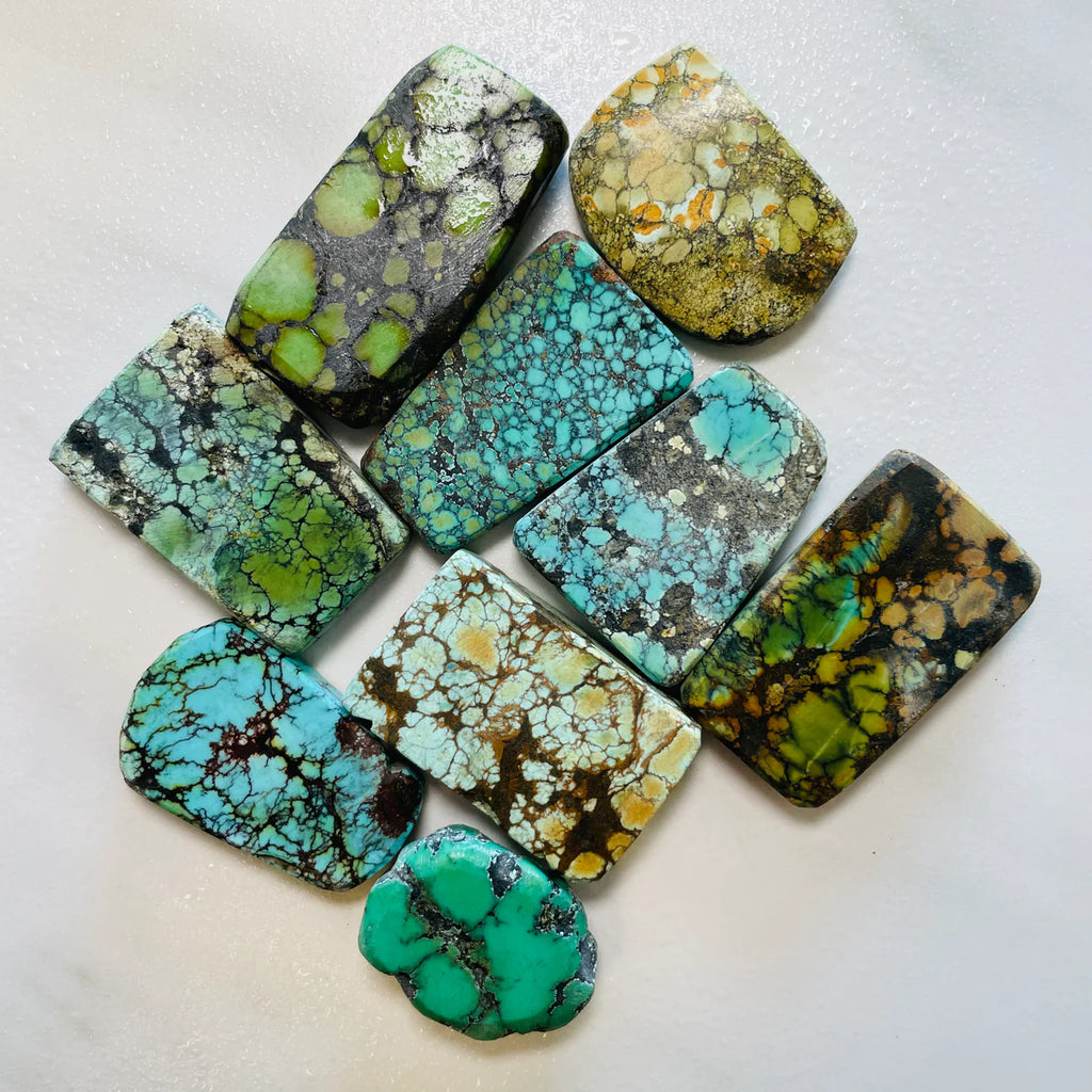 natural rough turquoise slabs