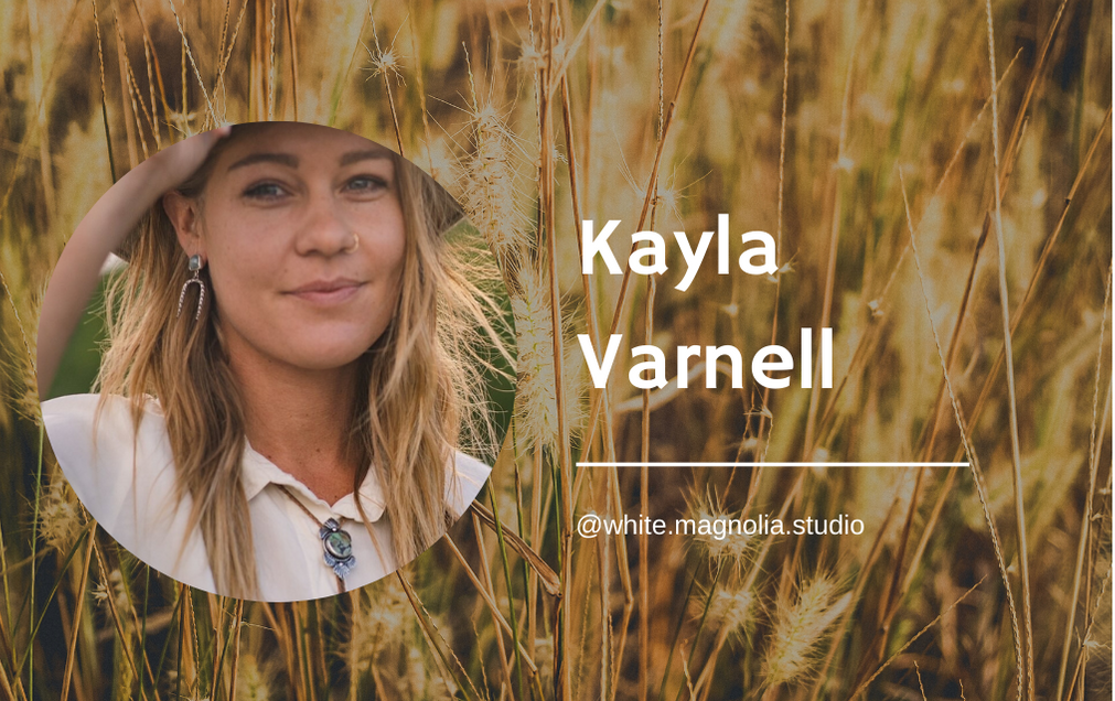 Jewelry Artist Kayla Varnell of @white.magnolia.studio on Instagram