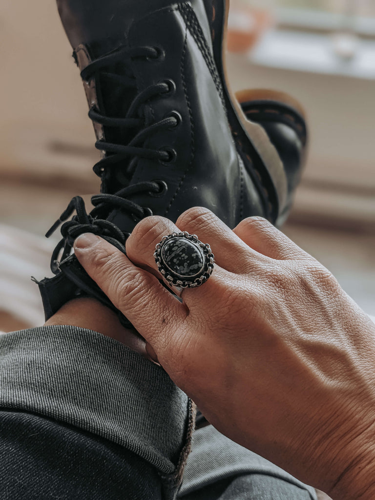 Handcrafted Ring by Stephanie Sheley of @wildalpinesilver on Instagram