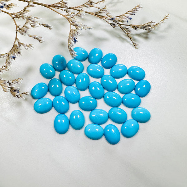 8x6mm Oval Faux Turquoise Stones, Turquoise Cabochons, Oval Cabochons, Jewelry  Making, Western Jewelry, Bezel Setting, Flat Back Stones 