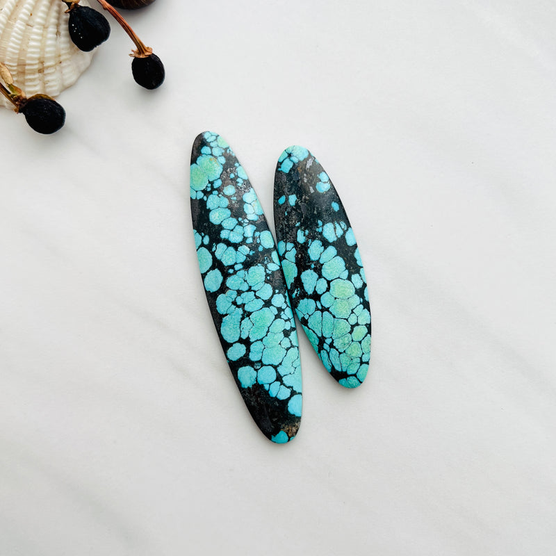 Large Sky Blue Surfboard Treasure Mountain Turquoise, Set of 2 Background