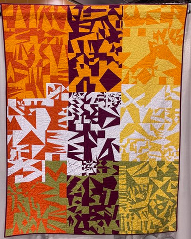 Angled Intentions by Triangle Modern Quilt Guild  Quilted by Carrie Hauser